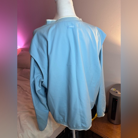 Liz Golf Baby Blue Women's Pullover WInd Breaker Jacket, Vented, Pockets Size XL - Picture 5 of 6